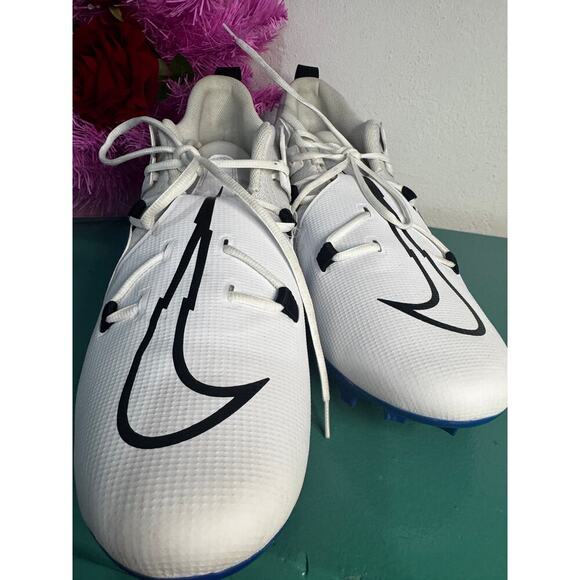 Nike Alpha Menace Pro 3 Mid Football Cleats Size 18 White/Blue CT6649-101 - Picture 1 of 5